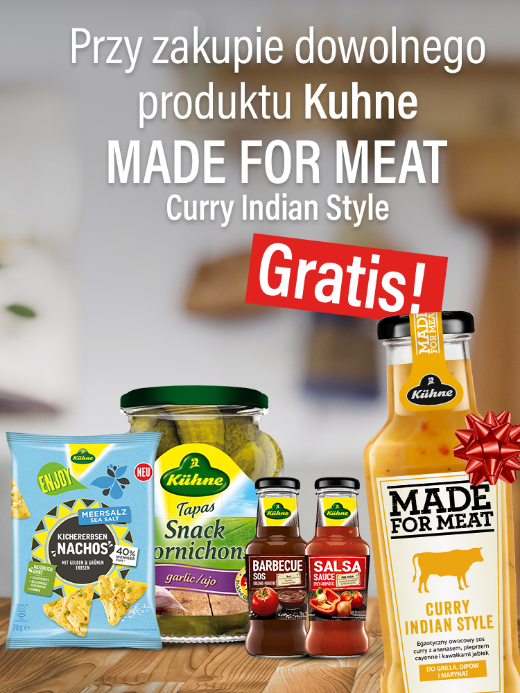 Promocja Kuhne Made for Meat Curry Indian Style gratis